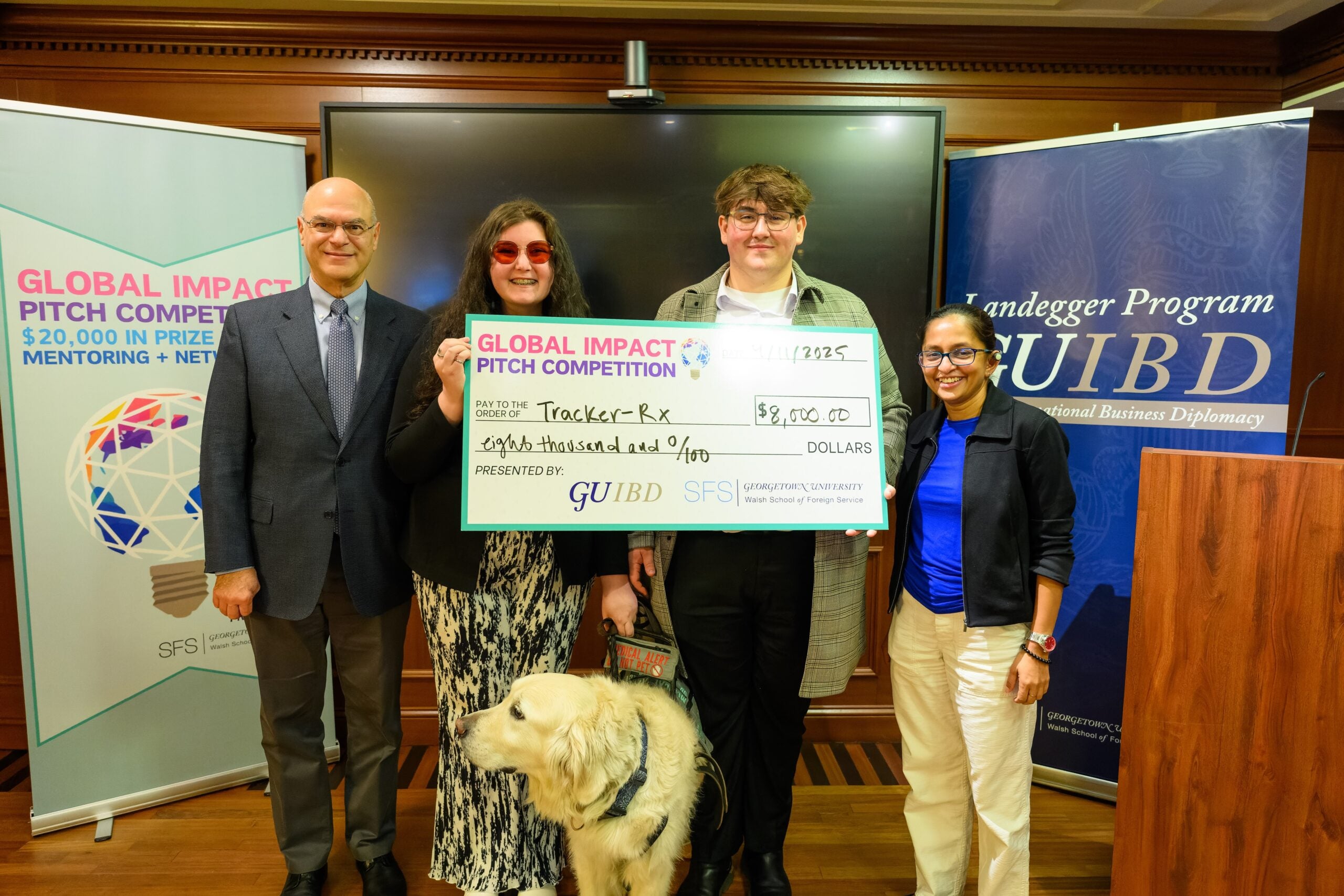 M S H A P I student Jackson Hoffman and his friend Madeline Jones won 8,000 dollars for their app, Tracker R X.